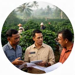 Tedy Andre, spesialis rekrutmen agribisnis, meninjau kebutuhan tenaga kebun